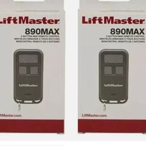 2-Pack LiftMaster 890MAX Mini Garage Door Remote Controls – 3-Button – OEM – New